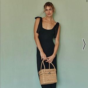 The Softest Ribbed Tie-Shoulder Maxi Dress - Sea Urchin